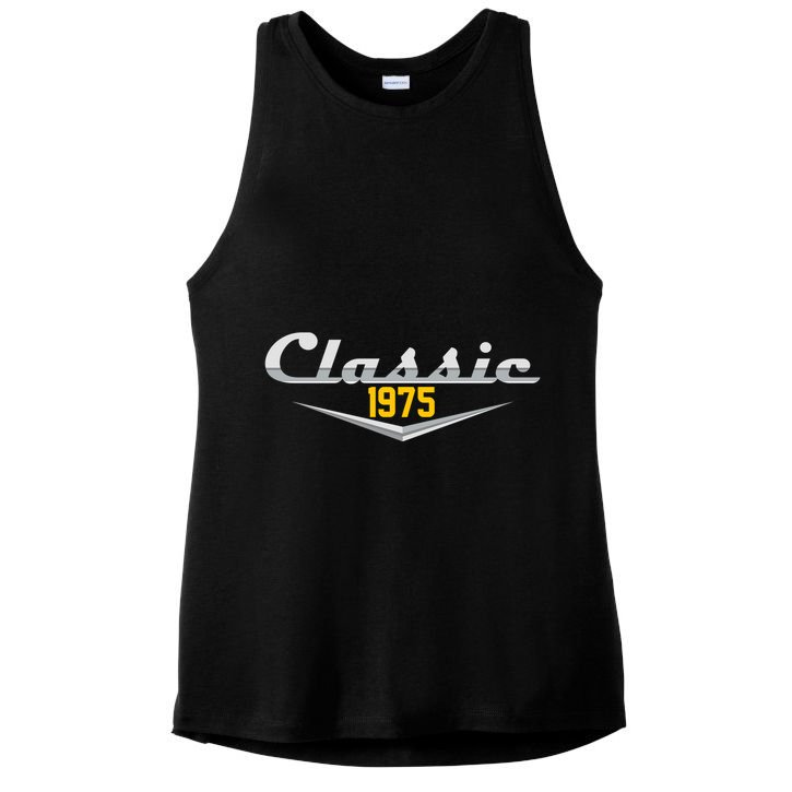 Classic 1975 Vintage 50th Birthday Ladies PosiCharge Tri-Blend Wicking Tank