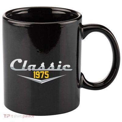 Classic 1975 Vintage 50th Birthday 11oz C Handle Ceramic Mug