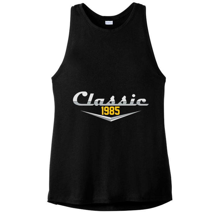Classic 1985 Vintage 40th Birthday Ladies PosiCharge Tri-Blend Wicking Tank