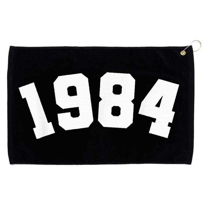 Classic 1984 Varsity Vintage College Style 40th Birthday Grommeted Golf Towel