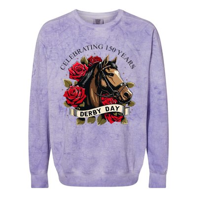 Celebrating 150 Years Ky Derby Day Vintage Colorblast Crewneck Sweatshirt