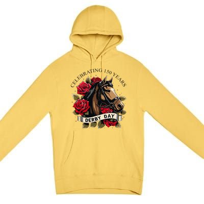 Celebrating 150 Years Ky Derby Day Vintage Premium Pullover Hoodie