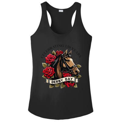 Celebrating 150 Years Ky Derby Day Vintage Ladies PosiCharge Competitor Racerback Tank