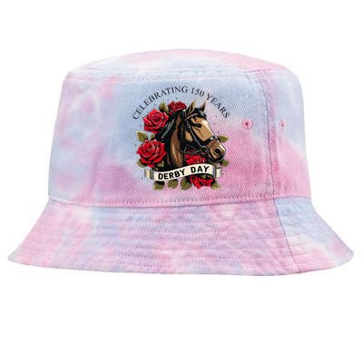 Celebrating 150 Years Ky Derby Day Vintage Tie-Dyed Bucket Hat