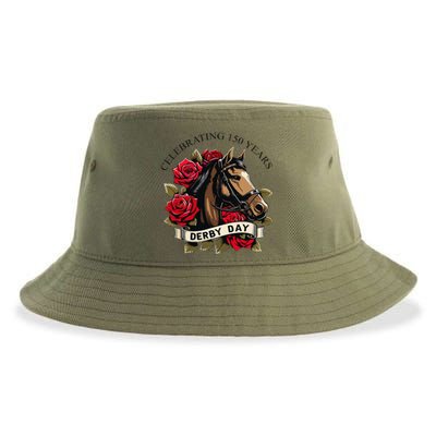 Celebrating 150 Years Ky Derby Day Vintage Sustainable Bucket Hat