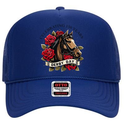 Celebrating 150 Years Ky Derby Day Vintage High Crown Mesh Back Trucker Hat