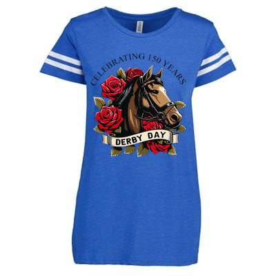 Celebrating 150 Years Ky Derby Day Vintage Enza Ladies Jersey Football T-Shirt