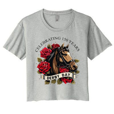 Celebrating 150 Years Ky Derby Day Vintage Women's Crop Top Tee