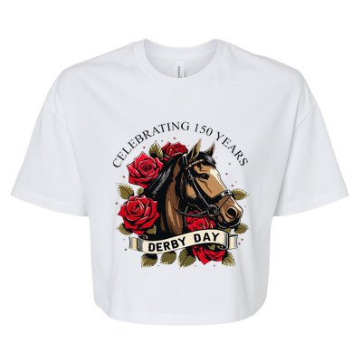 Celebrating 150 Years Ky Derby Day Vintage Bella+Canvas Jersey Crop Tee