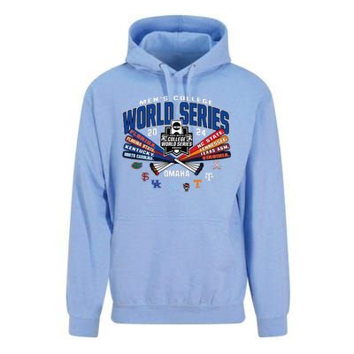 College 2024 Baseball Cws 8team Bats Unisex Surf Hoodie