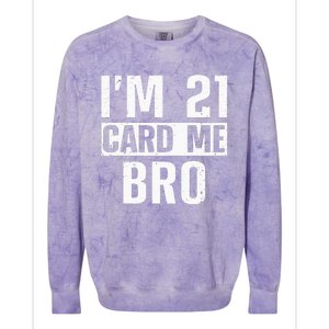 Cool 21st Birthday For Men 21 Year Old Legal Age Adult Colorblast Crewneck Sweatshirt