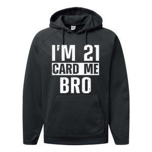 Cool 21st Birthday For Men 21 Year Old Legal Age Adult Performance Fleece Hoodie