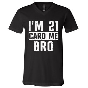 Cool 21st Birthday For Men 21 Year Old Legal Age Adult V-Neck T-Shirt