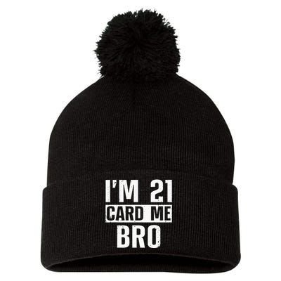 Cool 21st Birthday For Men 21 Year Old Legal Age Adult Pom Pom 12in Knit Beanie