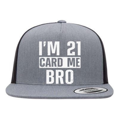 Cool 21st Birthday For 21 Year Old Legal Age Adult Flat Bill Trucker Hat