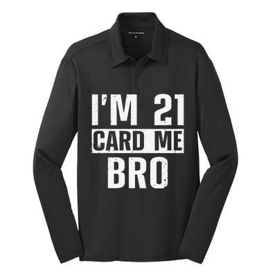 Cool 21st Birthday For 21 Year Old Legal Age Adult Silk Touch Performance Long Sleeve Polo