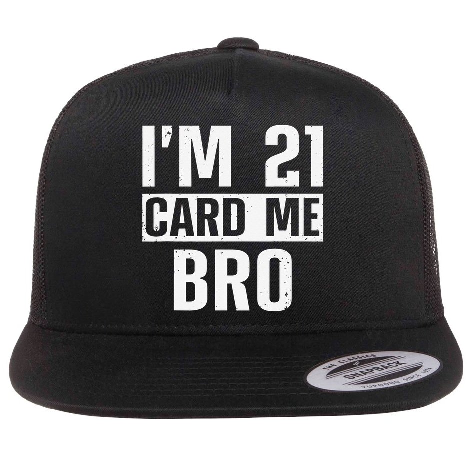 Cool 21st Birthday For 21 Year Old Legal Age Flat Bill Trucker Hat
