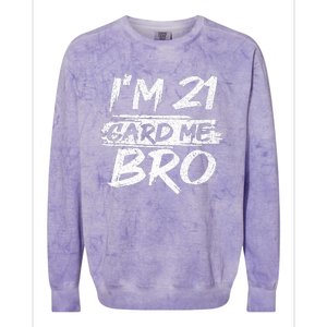 Cool 21st Birthday For 21 Year Old Legal Age Colorblast Crewneck Sweatshirt