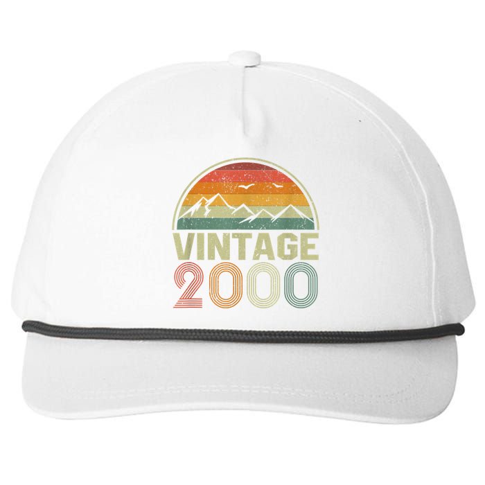 Classic 23rd Birthday Gift Idea Vintage 2000 Snapback Five-Panel Rope Hat