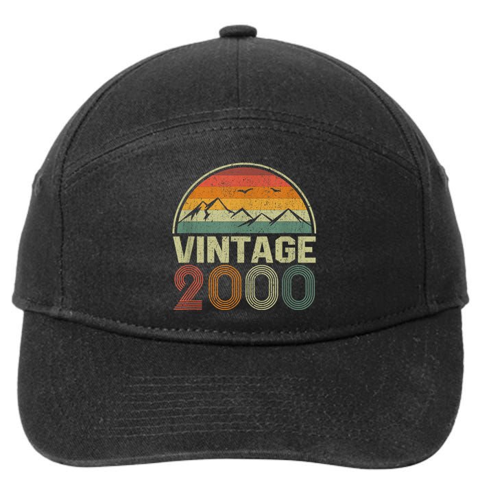 Classic 23rd Birthday Gift Idea Vintage 2000 7-Panel Snapback Hat