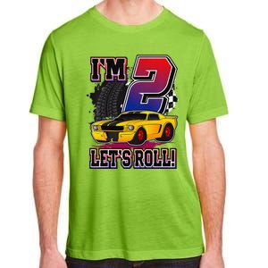 Cutes 2nd Birthday Racing Car Birthday Let's Roll Gift Adult ChromaSoft Performance T-Shirt