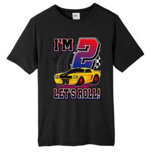 Cutes 2nd Birthday Racing Car Birthday Let's Roll Gift Tall Fusion ChromaSoft Performance T-Shirt