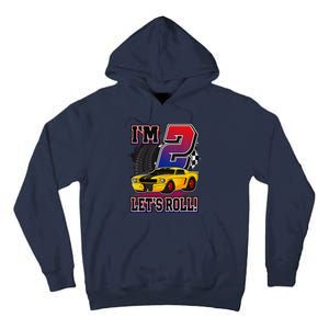 Cutes 2nd Birthday Racing Car Birthday Let's Roll Gift Tall Hoodie