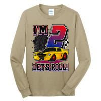 Cutes 2nd Birthday Racing Car Birthday Let's Roll Gift Tall Long Sleeve T-Shirt