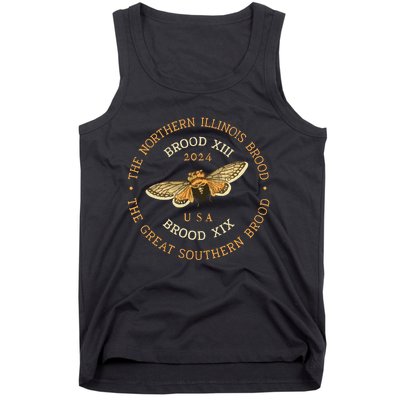 Cicada 2024 Brood Xix & Xiii Co Emergence Magicicada Vintage Tank Top