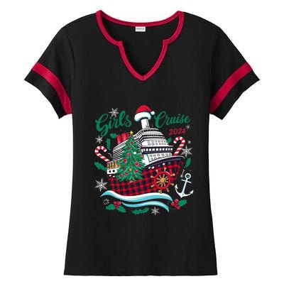 Cruise 2024 Christmas Holiday Cruise Ship Vacation Ladies Halftime Notch Neck Tee