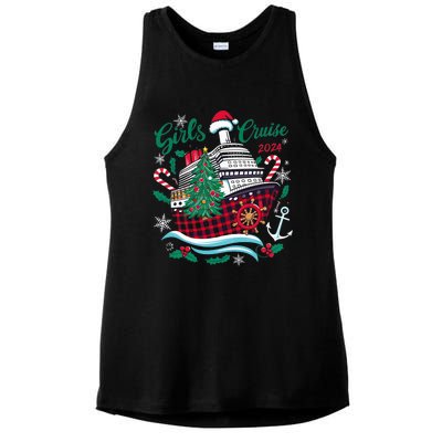 Cruise 2024 Christmas Holiday Cruise Ship Vacation Ladies PosiCharge Tri-Blend Wicking Tank