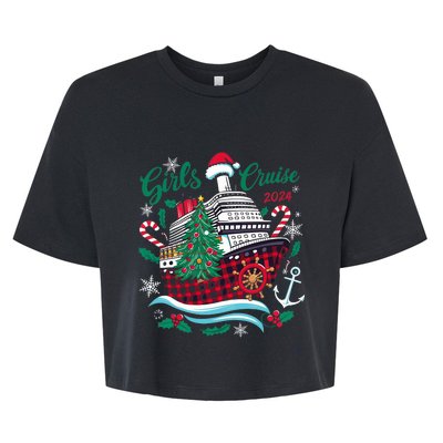 Cruise 2024 Christmas Holiday Cruise Ship Vacation Bella+Canvas Jersey Crop Tee