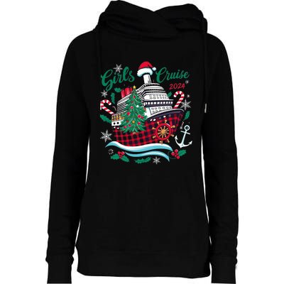 Cruise 2024 Christmas Holiday Cruise Ship Vacation Womens Funnel Neck Pullover Hood