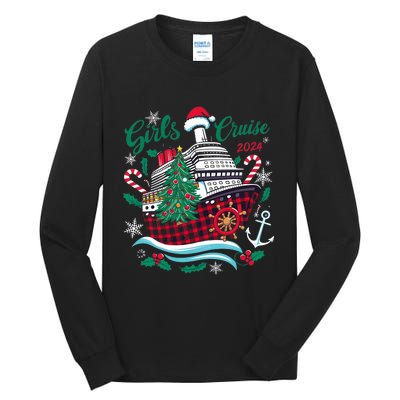 Cruise 2024 Christmas Holiday Cruise Ship Vacation Tall Long Sleeve T-Shirt