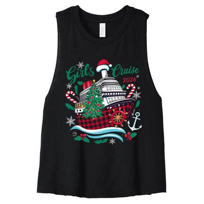 Cruise 2024 Christmas Holiday Cruise Ship Vacation Women's Racerback Cropped Tank