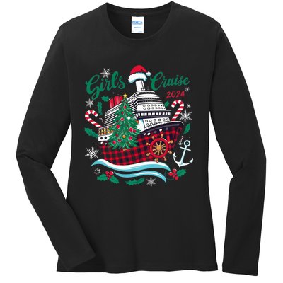 Cruise 2024 Christmas Holiday Cruise Ship Vacation Ladies Long Sleeve Shirt