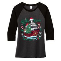 Cruise 2024 Christmas Holiday Cruise Ship Vacation Women's Tri-Blend 3/4-Sleeve Raglan Shirt