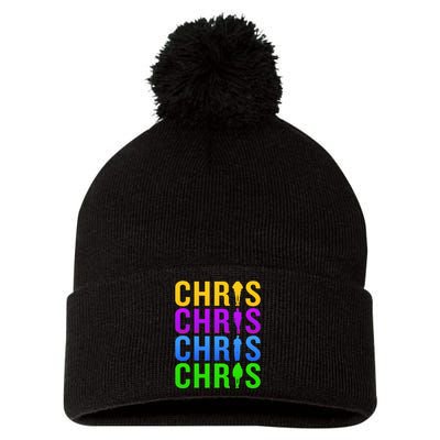 Chris 2024 Chris Personalized First Name Pom Pom 12in Knit Beanie