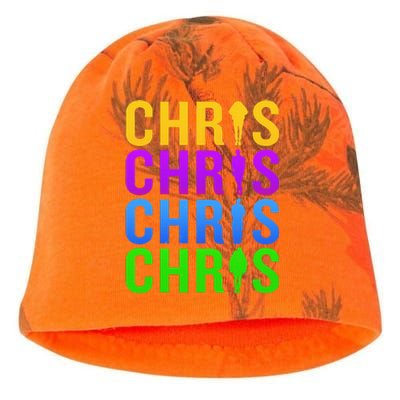 Chris 2024 Chris Personalized First Name Kati - Camo Knit Beanie