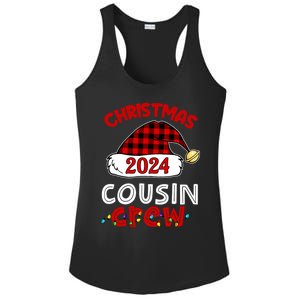 Christmas 2024 Cousin Crew Xmas Lights Santa Hat Pajamas Ladies PosiCharge Competitor Racerback Tank