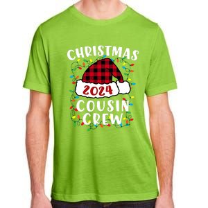 Christmas 2024 Cousin Crew Xmas Lights Santa Hat Pajamas Adult ChromaSoft Performance T-Shirt