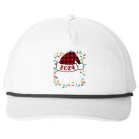 Christmas 2024 Cousin Crew Xmas Lights Santa Hat Pajamas Snapback Five-Panel Rope Hat