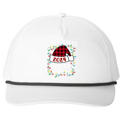 Christmas 2024 Cousin Crew Xmas Lights Santa Hat Pajamas Snapback Five-Panel Rope Hat