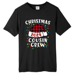 Christmas 2024 Cousin Crew Xmas Lights Santa Hat Pajamas Tall Fusion ChromaSoft Performance T-Shirt