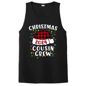 Christmas 2024 Cousin Crew Xmas Lights Santa Hat Pajamas PosiCharge Competitor Tank