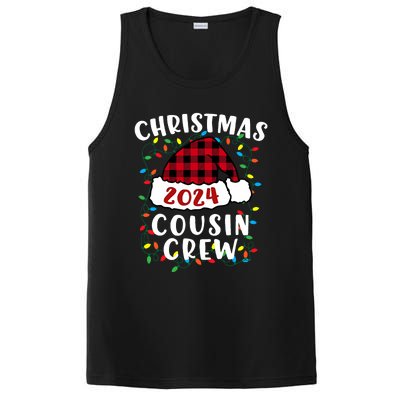 Christmas 2024 Cousin Crew Xmas Lights Santa Hat Pajamas PosiCharge Competitor Tank