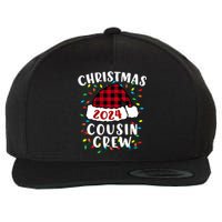 Christmas 2024 Cousin Crew Xmas Lights Santa Hat Pajamas Wool Snapback Cap