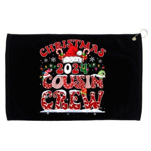 Christmas 2024 Cousin Crew Xmas Lights Santa Hat Pajamas Grommeted Golf Towel