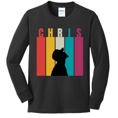 Chris 2024 Chris Personalized First Name Kids Long Sleeve Shirt