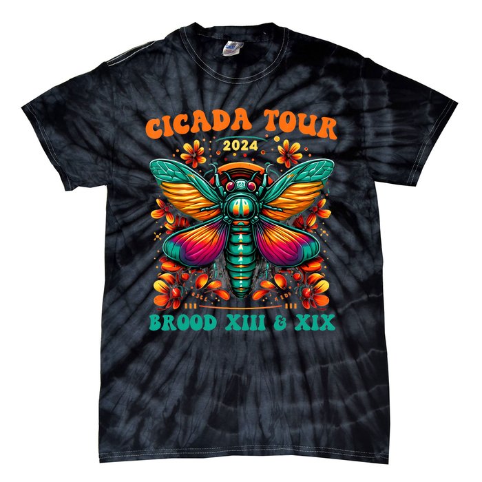 Cicada 2024 Cicada Reunion Broods Xix & Xiii Vintage Tie-Dye T-Shirt